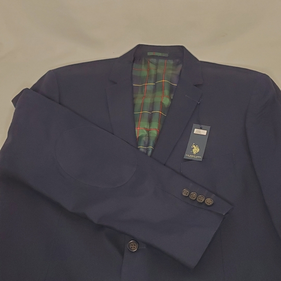 U.S. Polo Association Cotton Solid Sport Coat - Blue - Picture 4 of 10